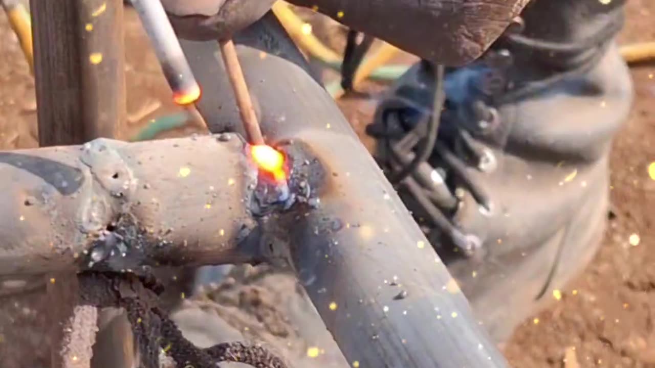 How welding is done on chairs.