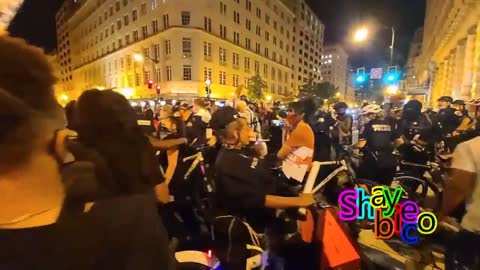 DC Crowd Attacks Police