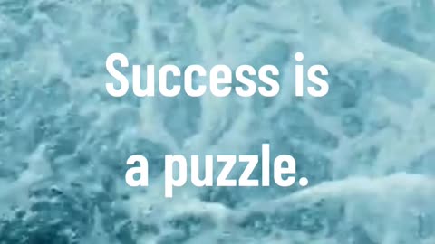 Success is a puzzle.