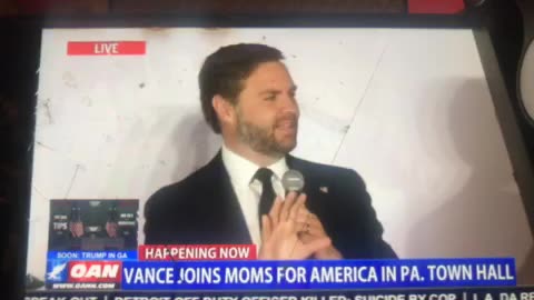 🦅OANN JD Vance joins moms in America town hall Tuesday 08:07 pm