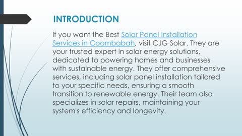 Best Solar Panel Installation Services in Coombabah