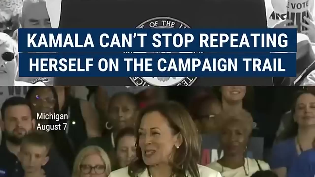 Kamala Harris is sticking to a very carefully scripted speech during at least two campaign stops