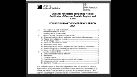 THE UK GOV COMMANDED DOCTORS TO HOAX COVID DEATHS AND HERES THE DOCUMENT