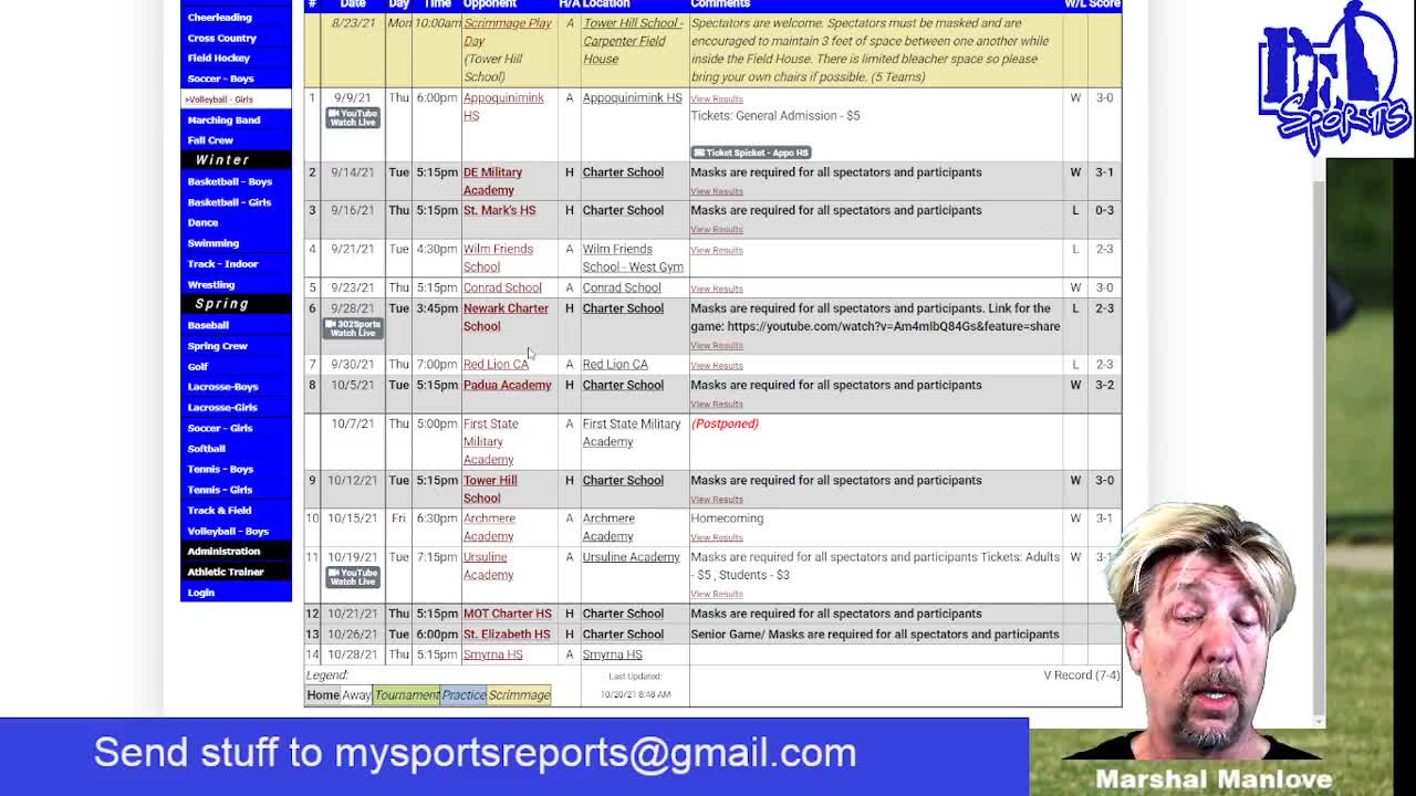 My Sports Reports - October 20, 2021