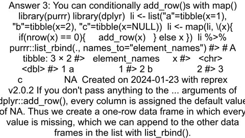 how to keep named but 0row tibbles in a list with list_rbind