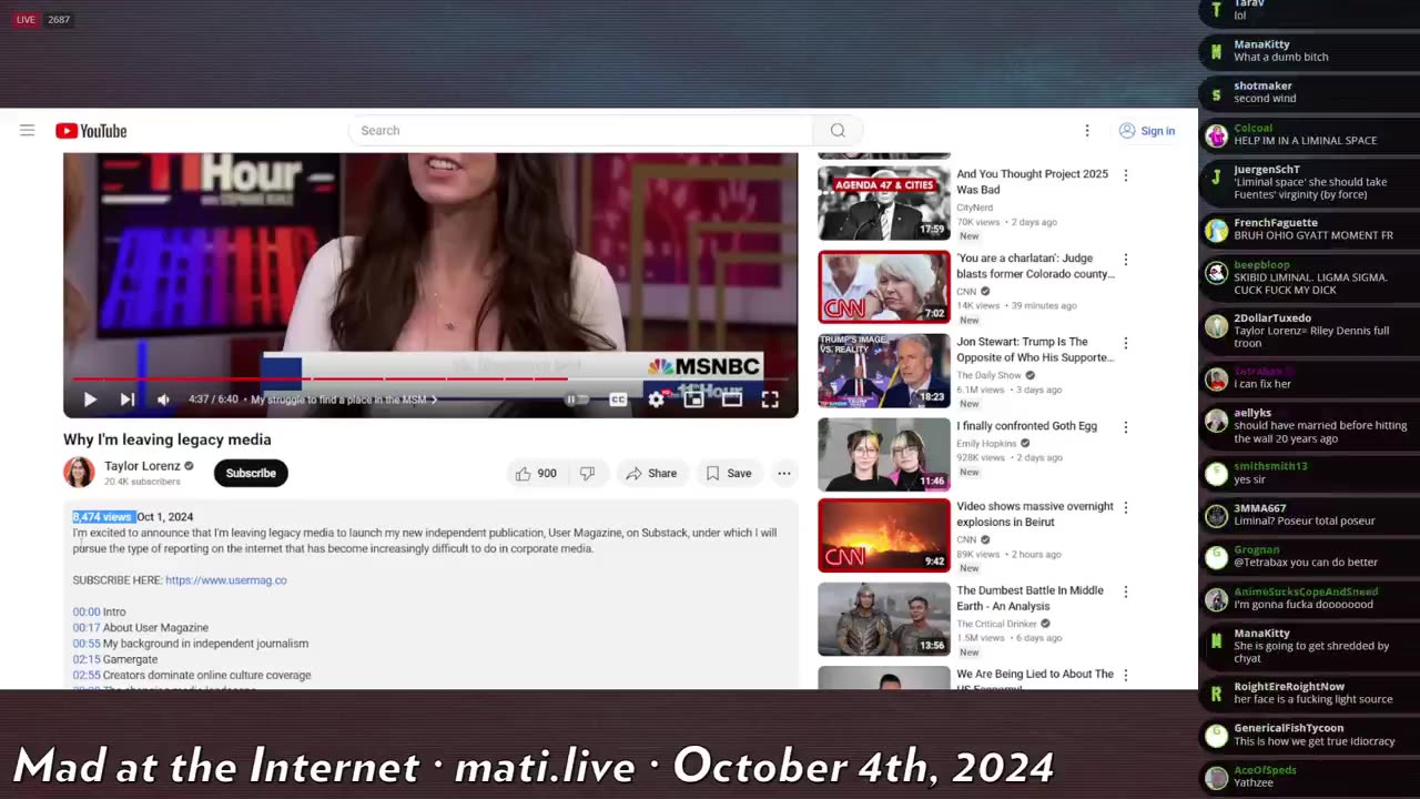 Taylor Lorenz goes independent - Mad at the Internet (October 4, 2024)