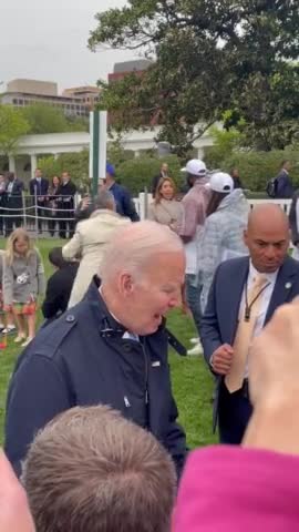 Biden starts to answer questions, Easter Bunny interrupts and sends him away