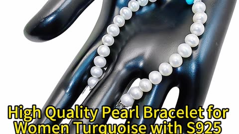 GN-20241031-02 High Quality Pearl Bracelet for Women Turquoise with S925 Silver Delicate Bracelet