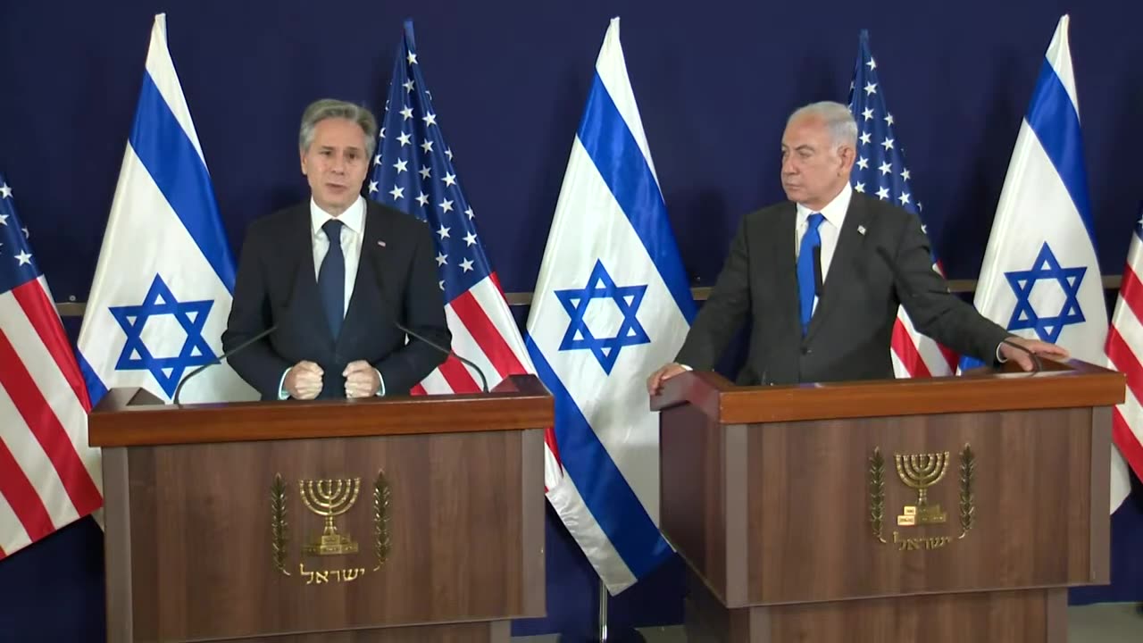 Blinken, Netanyahu hold joint statements in Tel Aviv - Oct. 12, 2023