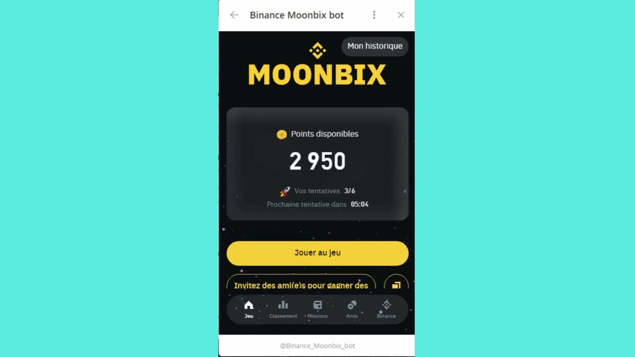 new mining mini app telegram binance moonbix bot