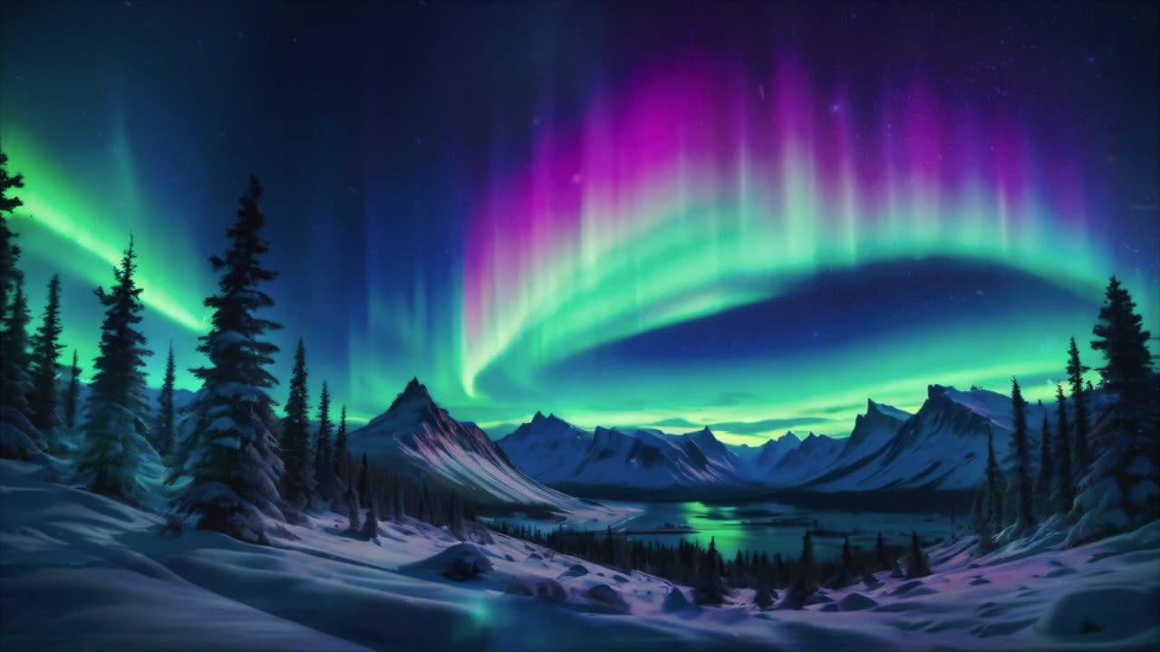 serene ,amazing and fantastic northern lights view