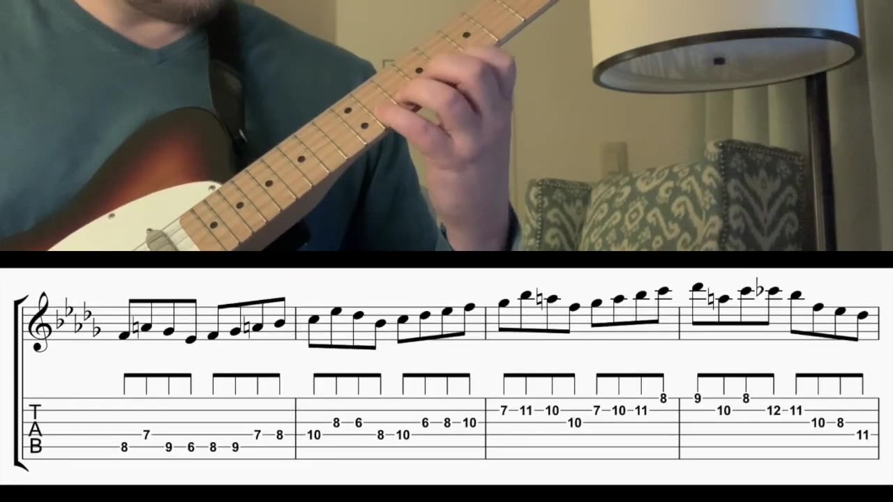 Barry Galbraith - Daily Exercise #7: Bb Harmonic Minor (with TAB)