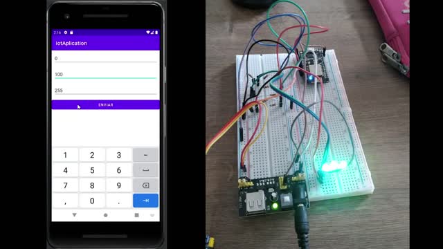 Acionamento de LEDs com aplicativo Android