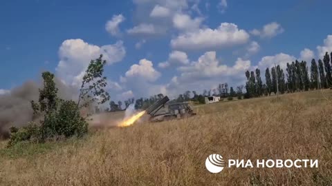 Allied BM-21"Grad" MLRS Hammering Ukrainian Positions In The Kharkov Direction💥