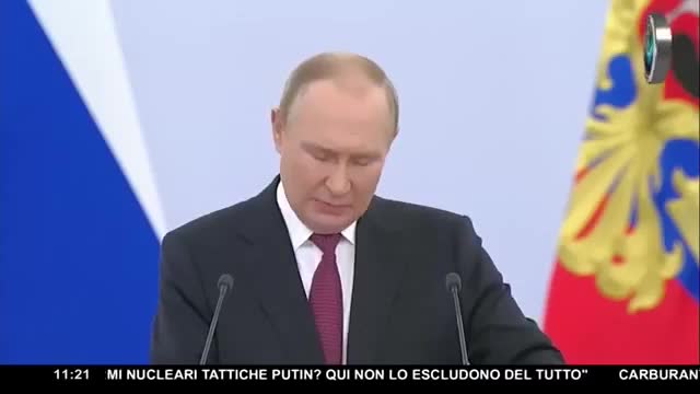 Putin del 30/09/2022: La dittatura dell'occidente è diretta contro i propri popoli