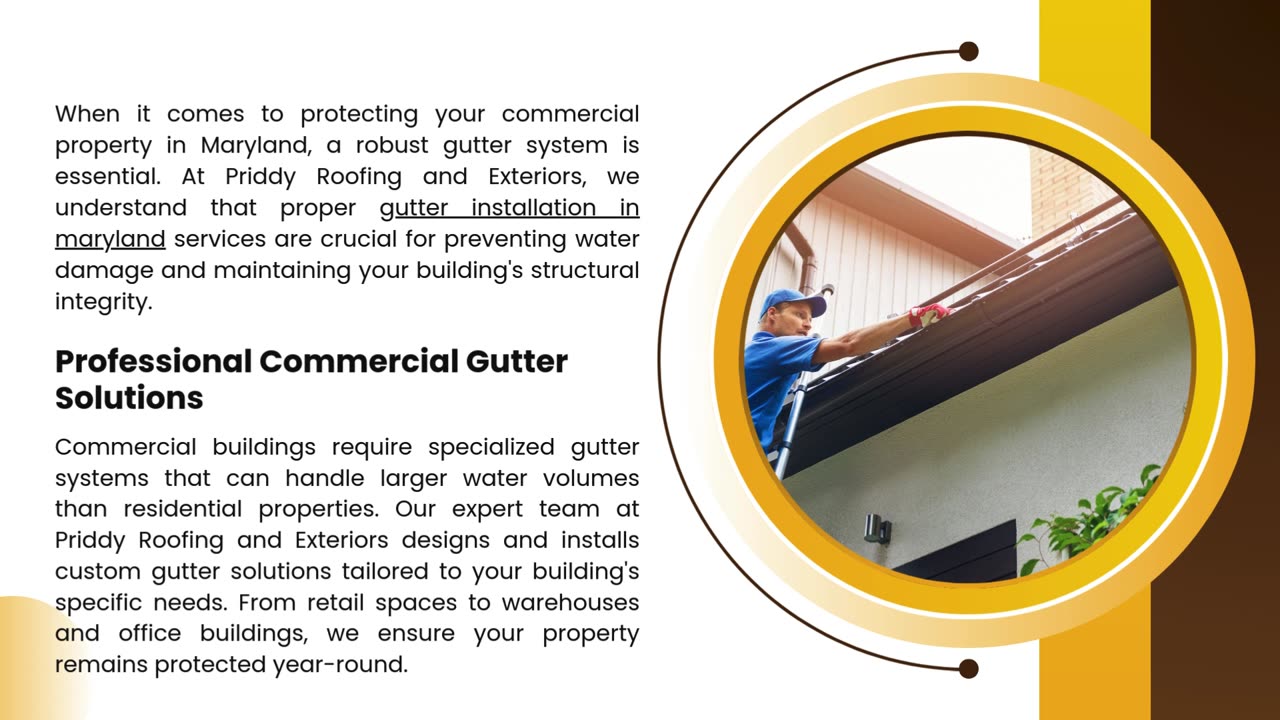 Commercial Gutter Installation Services in Maryland: Protecting Your Business Investment