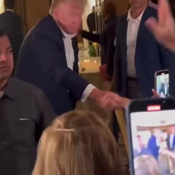 Trump Greets Patriotic Crowd At Wedding In Legendary Clip