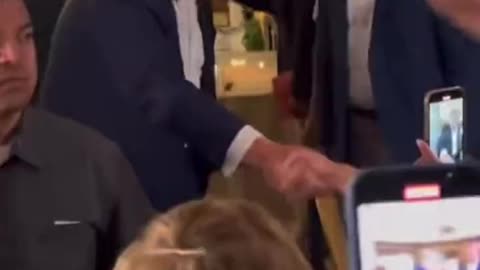 Trump Greets Patriotic Crowd At Wedding In Legendary Clip