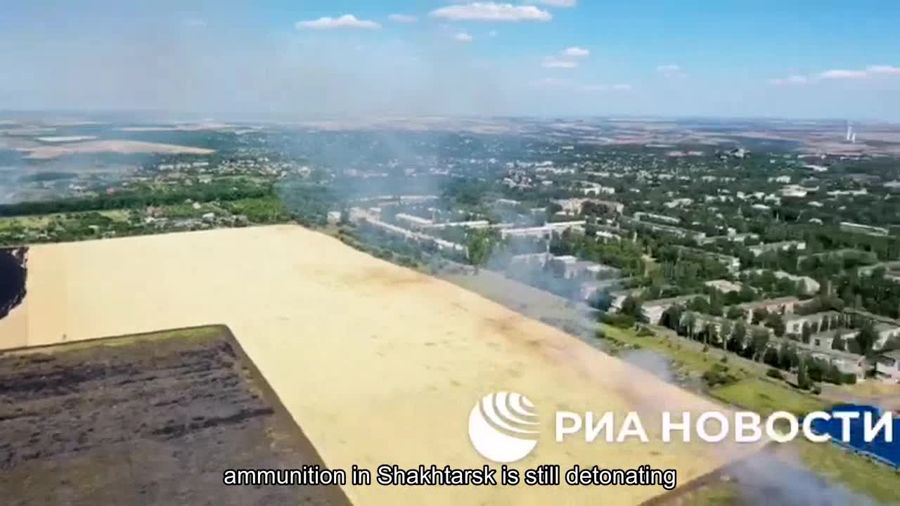 Meanwhile, Russian propagandists remind that the ammunition depot in Shakhtarsk is still detonating