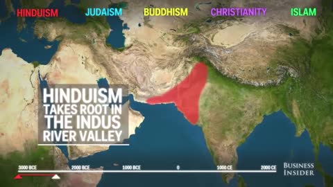 The Animated map shows how religion spreads