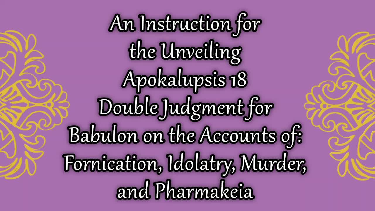 Revelation 18 Double Judgment for Babulon