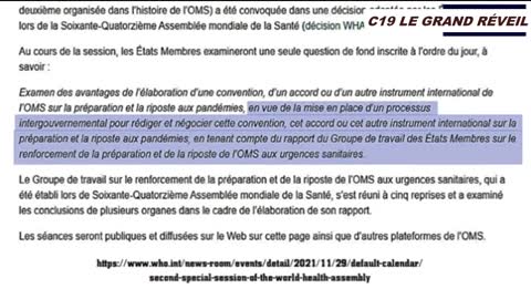 ACHTUNG !!! L'OMS PRÉPARE UN HOLD UP MORTIFÈRE VIA NOTRE SANTÉ, TOUS LES COUPS SERONT PERMIS !!!