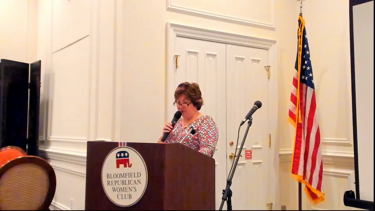 Adam de Angeli at Bloomfield Republican Women's Club, 9/21/21