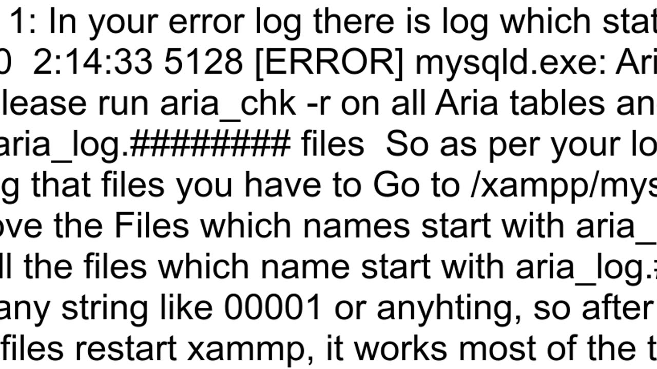 Error MySQL shutdown unexpectedly While Trying to start Mysql on Xampp