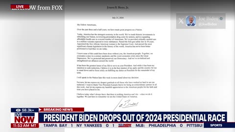 BREAKING: Biden drops out of 2024 presidential race | LiveNOW from FOX