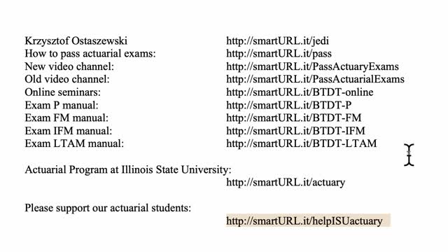 Exam P exercise for March 26, 2021