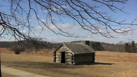 Valley Forge log cabin