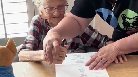 Elder abuse? Woman grabs grandma's hand to cast ballot for Kamala