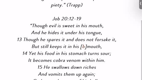JOB 20- Zophar: “The Ungodly Will Perish” - “Choose Friends Wisely”