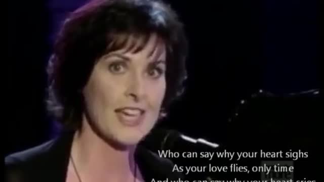Enya Only Time live lyrics on screen_