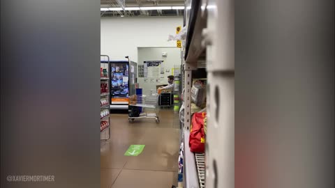 He FLOATS through the STORE...Employees Freak Out