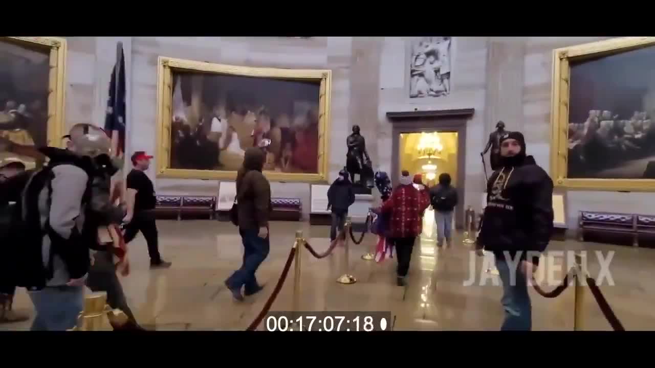 Jade Sacker of CNN in the Capitol building during the invasion...