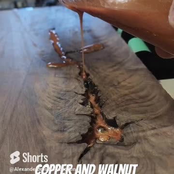 Copper and Walnut Always Looks Great Together #shorts #shortsvideo #woodworking