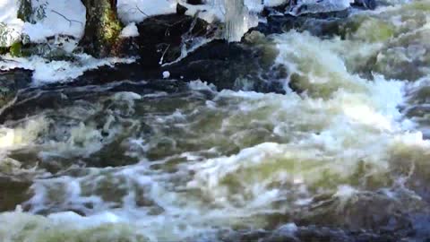 River is flowing