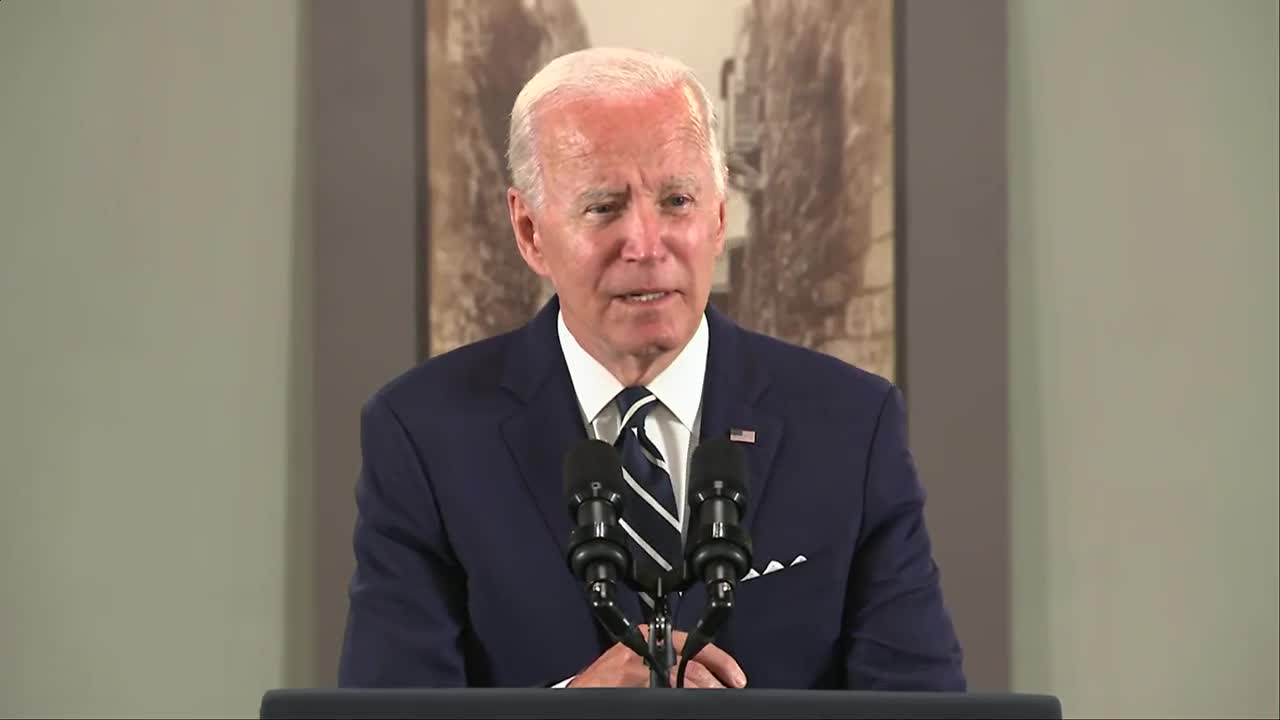 President Biden delivers remarks regarding the East Jerusalem Hospital Network at Augusta Victoria Hospital in Jerusalem