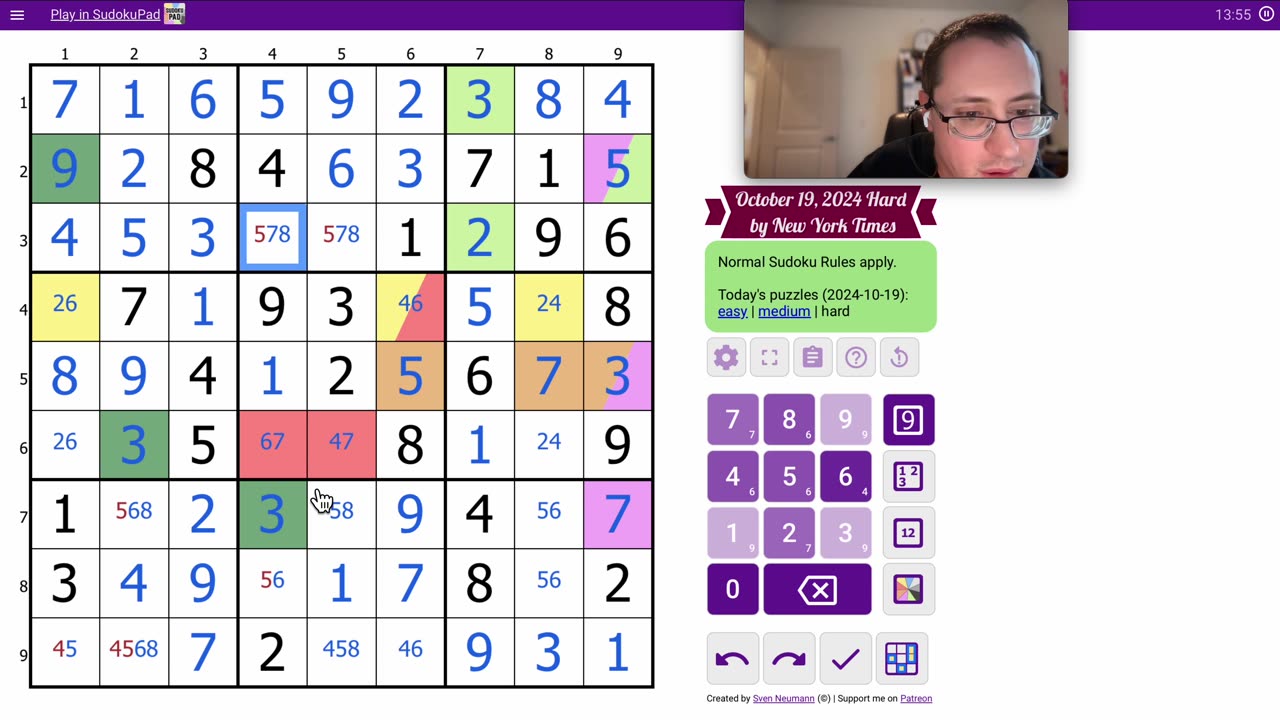 Sudoku 2024 10 19 hard