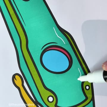 🎨✂️ Watch Me Color a Hair Clipper from "Barbershop Vibes" coloring book! 🖤✨