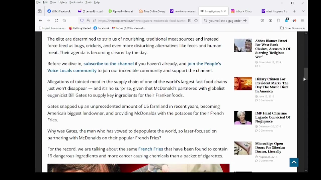 Investigators: McDonald’s Food ‘Tainted’ With Remains of Dead Children