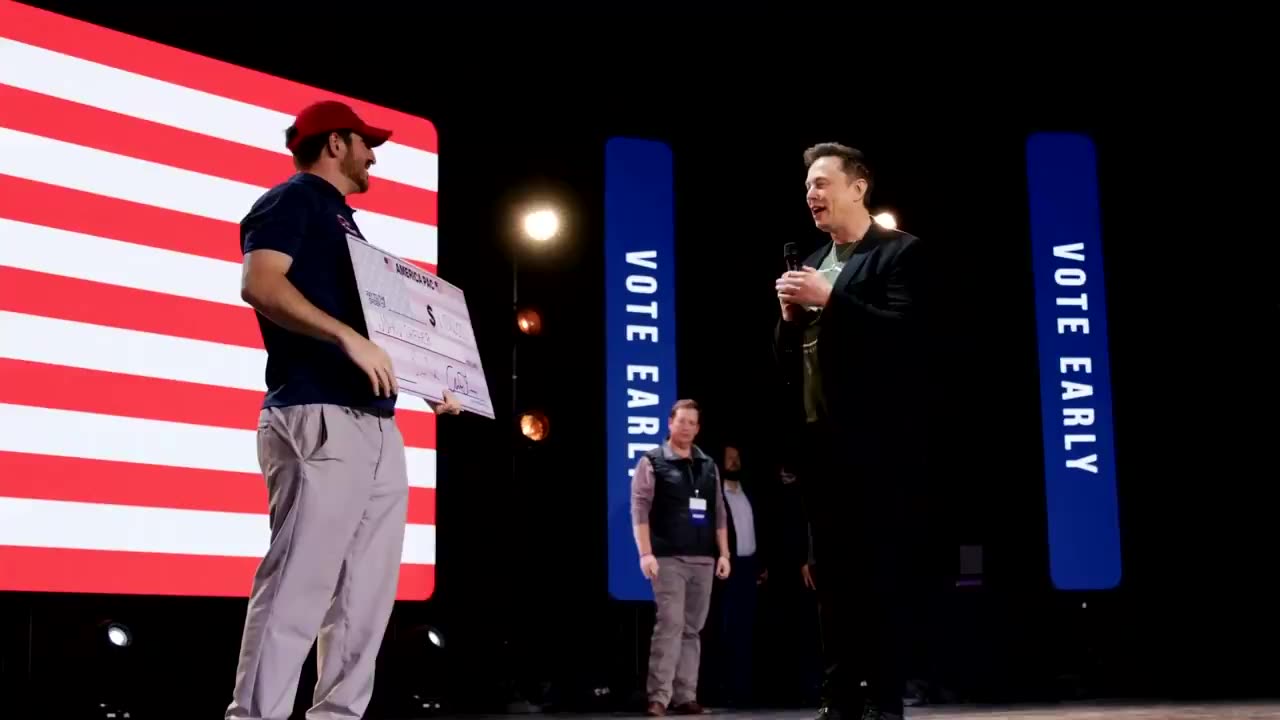 ElonMusk Announces million dollars to a random person every day until the election.