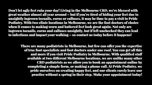 melbourne podiatry clinic