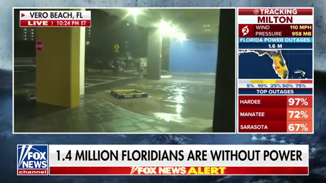 Hurricane Milton leaves over 1M Floridians without power, more expected overnigh