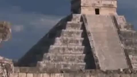 Excavation of the ancient mayan pyramid of chichen itza