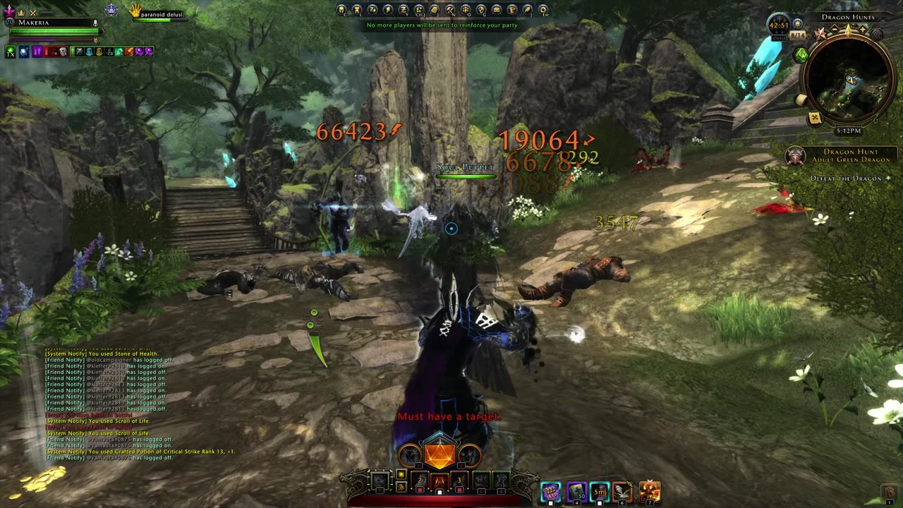 Neverwinter Warlock without BOA solos another Adult Green Dragon