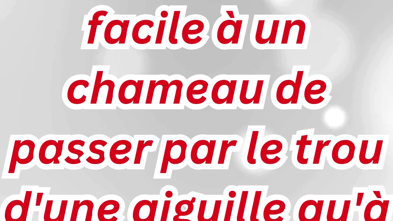 "Il est plus facile pour un chameau de passer par le trou d'une aiguille…" Matthieu 19;24#shorts