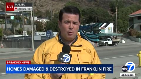 Malibu fire destroys a house