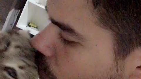 CAT DOESN'T ACCEPT KISS